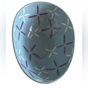 La Dolce Vita Pastel Striped Egg-Shaped Ceramic Bowl